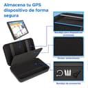 Negro Funda Duro para Tomtom Rider 500 550 450 420 42 410 400 Rider 40 GPS Sat Nav con Asa y Compartimentos para Accesorios - 2