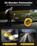 GKU Dashcam Auto Vorne Hinten, 4K/2,5K mit Touchscreen 3,18 Zoll, GPS 5G Wi-Fi Dash Cam, Dual Auto Kamera,64GB SD Karte,Parküberwachung,WDR,170° Weitwinkel,G-Sensor,Loop-Aufnahme,Max 256GB - 8