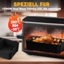 COSORI Heißluftfritteuse Zubehör für COSORI Dual Blaze TwinFry XXL 10L - COSORI Heißluftfritteuse 10L Airfryer Silikonform Zubehör(1x10L & 2x5L) - mit Grillrost, Weiteres Zubehör - 3