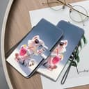 BLOTECH Glossy Surface Wallet for OPPO Realme GT Neo6 Sparkle Glitter PU Leather Cover with Soda-drinking tiger cub Pattern Cute Phone Pocket for Women Girls Phone Protective Flip Case - 6