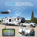 Telecamera di retromarcia senza fili solare 5" Monitor Camera Solare Kit 1080P HD Telecamera di retromarcia IR Visione Notturna IP66 Impermeabile per furgone (5'' con 1 Telecamere) - 4