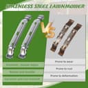 2 Stück Mähroboter Messer Mähmesser Ersatzmesser Für Stihl Mähroboter iMOW RMI 422 422P 422PC RMI422 P C Edelstahl Rasenmäherklingen 20 cm, Silber - 3