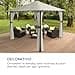 Blumfeldt Mondo - Tenda da giardino Pergola Party Gazebo, dimensioni: 2,95 x 2,6 x 2,95 m (L x A x P), 4 pannelli laterali, EasyMount Concept, protezione dalle intemperie: UV/vento/pioggia, beige - 5