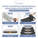 ELONEO orthopädisches Hundebett mittelgroße Hunde - 90x68x18cm, Hundekorb mit Memory Foam, Hundematte wasserdicht und waschbar, Hundekissen, Hundematratze mit weicher Polsterung, grau - 7