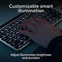 Logitech MX Keys S Combo for Mac, Wireless Keyboard and Mouse With Palm Rest, Backlit Keyboard, Fast Scroll Wireless Mouse, Bluetooth USB C MacBook Pro, Macbook Air, iMac, iPad, QWERTY UK - Space Grey - 9