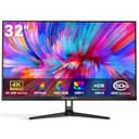 CronusPro 32 Inch 4K UHD Monitor (3840x2160) IPS Panel, 100% sRGB, 4000:1 Contrast, Eye Care, HDR10, 60Hz, AMD FreeSync, HDMI/DisplayPort, Computer Monitor for Designer Office Home Black VESA 75x75mm - 1
