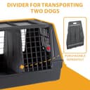 Ferplast Dog Carrier for Car ATLAS CAR 100 SCENIC Car Dog Crate, Wide ventilation grills, Dog Car Seat, Hygienic draining mat included, 100 x 60 x h 66 cm Grey - 8