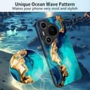 DOMAVER Case for Huawei P70 Pro, Huawei P70 Pro+ Slim Fit Glow in The Dark Hybrid Hard PC Shockproof Drop Protective Girls Women Men Phone Cover for Huawei P70 Pro/P70 Pro+, Blue Green - 6