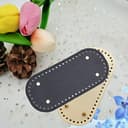 Spldsun 2 piezas Fondo del Borse, Ovale Fondo per Borsa Uncinetto, PU Bolsa Cojín Inferior, bolsa de fondo tejido, ideal para tejer bolsos, bolsas hechas a mano (22 x 10 cm) - 4