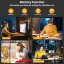 Woputne Desk lamp with Clamp, Super Wide & Bright, 5 Color Modes X 10 Brightness Levels, 960LM(160 Pcs Lamp Beads), 12W Computer Monitor Flexible Table Light, Desk Light for Office,Study, Crafts, Draw - 5