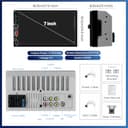 Inefala Radio Coche 2 DIN con Pantalla Táctil 7" Wireless Carplay Android Auto, 2 DIN Autoradio Bluetooth con Reproducción Vídeo Línea, Salida de Vídeo, Radio FM EQ 2USB Typ-C SWC Cámara Trasera - 7