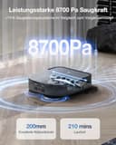 ECOVACS DEEBOT X2 Combo Saugroboter mit Wischfunktion 8700Pa mit Handstaubsauger, doppelte automatische Leerung, 15mm Mopp-Hebesystem, selbstreinigender Roboterstaubsauger, Heißwasser-Moppreinigung - 5