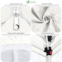 VOUNOT® Carpa Plegable Gazebo 3x3m con 4 Paredes y 4 Bolsas de Arena, Cenador Pabellón de Jardín para Camping, Fiestas, Exterior, Color Blanco - 5