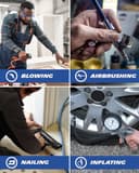 Michelin Compressore d'Aria Portatile MBL6, Compressore Aria Oil-Free da 6 Litri, Manometro Integrato, Pressione Massima 8 Bar, Potenza 1.5 CV - 4