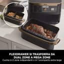 Ninja Foodi FlexDrawer, Friggitrice ad Aria, Doppia Zona, Separatore Rimovibile, Cassetto da 10.4L, 7 in 1, Componenti Antiaderenti Lavabili in Lavastoviglie, Nero/Rame, AF500EUCP - 3