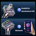 GizmoVine Trasmettitore FM Bluetooth Auto, Kit Vivavoce Telefono, USB C QC PD 36W Adattatore Accendisigari, Cassa Ricevitore Parrot connettore, Car Radio MP3 Transmitter, Musica Macchina Accessori - 5