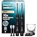Philips Sonicare DiamondClean 9000 Electric Toothbrush, Twin Pack, Sonic Toothbrush with App, Pressure Sensor, 4 Cleaning Modes, 3 Intensity Levels, Charging Glass, Black, Model HX9914/63 - 1
