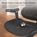 SIHOO Doro C300 Sedia Ufficio Ergonomica con Braccioli Ultra Morbidi in 3D, Supporto Lombare Dinamico per Sedia scrivania a Casa, Sedia da Scrivania con Schienale Regolabile,2 confezioni(Nero) - 8