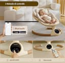 BEBE2LUXE ALPHA, Sdraietta dondolo automatico per neonato fino a 9 kg, Altalena Eletrica con Melodie, Telecomando, touch screen LED, Regolazione dello schienale, Timer, silenzioso - 3