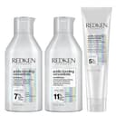 REDKEN Acidic Bonding Concentrate, Shampoo, Conditioner & Leave-In Treatment Set, Bond Repair for Damaged Hair, Trio Bundle - 1