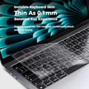 EooCoo Keyboard Cover Compatible for 2026 2025-2022 MacBook Air M5 M4 M3 M2 13.6" / 15", 2026-2021 MacBook Pro M5/M4/M3/M2/M1 Pro/Max 14"/Pro 16", UK/EU Mac Layout Ultra Thin Protector Skin, TPU Clear - 3