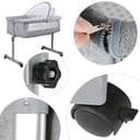 Willonin Culla Co-sleeping con materasso e zanzariera 2 in 1 Lettino Co-sleeping per neonati da 1 a 36 mesi (96 * 57 * 77cm) - 3