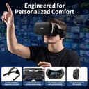 XWP Visore Realtà Virtuale 3D Per Smartphone, Occhiali VR Con Cuffie, Lenti HD Anti Luce Blu, Compatibile con iPhone & Android (4,7–6,8"), Esperienza Di Gioco&Film, Regalo Festivo Per Amici E Famiglia - 6