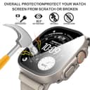 Diruite 2-Stück Hülle für Apple Watch Ultra 3/2/1 49mm Hartglas Schutzhülle Hard PC Ultradünne Glas Schutz Case Rundum Displayschutz,Titanstahl,49mm - 5