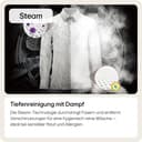 LG V7WD107H2E, Klasse E, Frontlader-Waschtrockner 10,5-7 kg, 1400 U/min, AI Direct Drive, Wi-Fi, Tiefenreinigung mit Dampf, TurboWash, Größere Kapazität, 62 x 60 x 85 cm ꟷ Weiß - 4