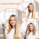 ZEPHBLOW 30mm/1.2 Inch Curling Barrel for Dyson Airwrap, Long Hair Curling Roller Barrels Compatible with Airwrap HS01/05/08, Self-Curling Replacement Attachment for Part No.971888-07, Gold - 7