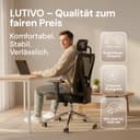 LUTIVO Alpha Bürostuhl ergonomisch [ORIGINAL] Schreibtischstuhl ergonomisch mit 11 Komfort-Einstellungen | Gaming Stuhl & Drehstuhl für Zuhause & Bürobedarf | Bürosessel und Chefsessel bis 150kg - 8