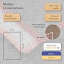 LYHome Wool Blanket - Merino Natural Throw, Soft Woolen Cover for Sofas & Beds. Army Blankets for Outdoor: Picnic, Travel and Camping (51x67 in | 130x170 cm | Gray - Dark Gray | Double-sided) - 3