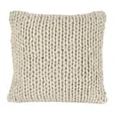 nielsen HOME Kissenbezug Marlin grob gestrickt, 50x50 cm, Creme Weiß, 100% Baumwolle, Strick, Oekotex, Grobstrick, gemütlich modisch elegant, Dekokissen, Sofakissen - 1