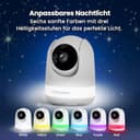 Babysense Full HD Split-Screen-Babyphone mit 2 Kameras, Nachtlicht in 6 Farben, Geräusch- & Lichtmaschine, 20-Stunden-Akku, abhörsichere Verbindung ohne WLAN - 3