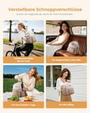 LOVEVOOK Rucksack Damen Klein, 11 Zoll Elegant Cityrucksack Kleiner mit großem Fach für Trinkflaschen, Mini Casual Daypack Backpack Women Modern Wasserdicht für Reisen Schule Arbeit Teenager Kinder - 3