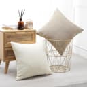 Artscope 1er Set Boucle-Kissenbezügen Einfarbig Wurfkissenbezug Moderne Dekokissen Kissenhülle Set Kissen Fall für Sofa Auto Schlafzimmer Zuhause Dekor 40x40cm, Creme Beige - 7