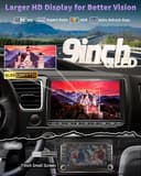 URVOLAX DAB+ Autoradio mit Bildschirm für VW Skoda Seat: 9 Zoll Doppel DIN Radio mit Wireless Apple CarPlay Android Auto - Linux Auto Radio für Golf 5 6 T5 Polo 6r Caddy Touran Passat Tiguan Fabia - 3