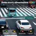BOTSLAB Dash Cam Auto 4K+1080P con GPS e WiFi, Telecamera Auto Fronte/Retro SD 64GB inclusa, ADAS, Visione Notturna, Grandangolo 170°WDR, IPS da 2,45",Registrazione in Loop, Parcheggio 24 (G980H) - 3