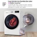 LG RH80V9AV4N - Secadora de Ropa, 8kg, Bomba de Calor y Carga Frontal, Clasificación C, Compresor Dual Inverter, Función Eco Hybrid, Limpieza Automática, Secadora LG Serie 900, Color Blanco - 6
