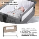 kk Kinderkraft NESTE GROW Lettino neonato 3 in 1, Culla co-sleeping, con Materasso Borsa transporto, Altezza regolabile su 5 livelli, dalla nascita fino 2 anni, Beige - 6