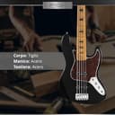 Rocktile Pro JBS50-BK Basso Elettrico a 5 Corde - JB-Style a 5 corde con corpo in tiglio - Manico in acero e tastiera in acero - 2x Single Coil pickup - 2x Volume, 1x Tone - Mensura 34" - Nero - 2