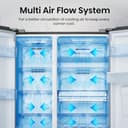 Hisense RS741N4WBE Freestanding American Side by side Door American Fridge Freezer 578 litre, Black, with Non-Plumbed Water Dispenser, Black, 90.8 × 179.3 × 74.3 cm (W×H×D) - 7