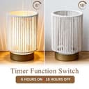 JHY DESIGN Set de 2 lámparas de mesa de cuerda de algodón trenzada, 17 cm de altura, lámpara a batería con temporizador de 6 horas, ideal para salón, dormitorio, bodas, fiestas - 4