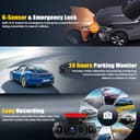 GOHHDL 4K 360° Dash Cam Auto con GPS, Videocamera per Auto con Grandangolo 150°, Visione Notturna Super, Monitoraggio del Parcheggio, Sensore G, Registrazione in Loop, APP, Assistenza alla Retromarcia - 6