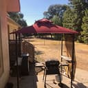 Telo di ricambio per Gazebo 3x3m Tetto da giardino impermeabile Tenda da tetto, Griglia per Barbecue Gazebo da tetto Tetto 2 livelli Copertura giardino Tenda da Sole per esterni Ripari (Solo IN Alto) - 5