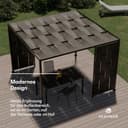 Blumfeldt Pavillon 3x3, Wasserdicht Stabil Winterfest, Pulverbeschichteter Stahlrahmen, PA-Beschichtetes Dach & Seitenwände, Wetterfest, Einfacher Aufbau, Ganzjährig Nutzbar, Schwarz - 7