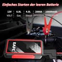 EAFC Booster Avviamento Auto 2000A 12V Avviatore Portatile Batteria Auto/Moto (6.0L Benzina/4.0L Diesel) con LED, Cavi Intelligenti & Protezione Anti-Sovraccarico Compatibile SUV/Camion/Trattori - 2
