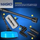 MASKO® Idropulitrice ad alta pressione 2200 Watt 165 bar 450 l/h, con bobina avvolgitubo da 10 m tubo 9.TLG. Accessori con bottiglia di sapone, pistola ad alta pressione per auto - 8