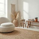 PEUZ Steinturm Vase aus Keramik – Skulpturale Keramikvase mit rauer Steinstruktur, für Trockenblumen, Pampasgras, frische Blumen oder als Dekoobjekt, handgefertigt, matt weiß, ca. 20 cm - 2