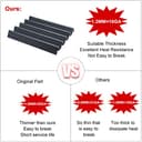 GFTIME 44.5CM Flavorizer Bar for Weber Genesis E/S-310 320 330 with Front Burner Knobs, DOESN'T fit Genesis II E/S-310 340, Porcelain Steel Heat Plate Spare Parts for Weber 7621 7620, 5 Pack - 8